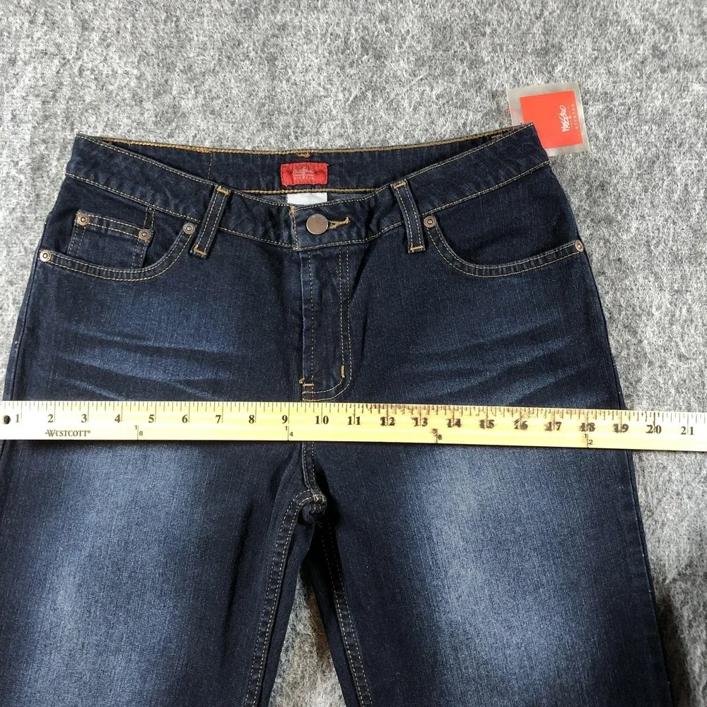 Mossimo Bootcut Jeans Juniors 9 Dark Wash Mid Rise Stretch Denim - Picture 9 of 16